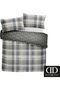 Dreams & Drapes - Charcoal Grey Checkered Deer Duvet Cover - Single Bedding Size - 2