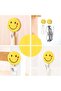 9PCS Strong Adhesive Force Hook Household Hook Cartoon Cute Wall Sticky Hook Wall Smiley Face Weight Bearing Hooks - 5