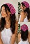 Crochet Hand Knitted Bandana Waistband-Pink - 3