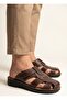 Men's Brown Poly Sole Daily Comfortable Sandals Slippers