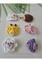 Hairless Baby Hair Clips 6-Piece Mixed Sets Hanmade Knitted Organic Baby Hair Accessories - 4