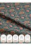 100% Cotton Satin Fabric 100X155 cm Vintage Oil Ground Burgundy Floral Patchwork Fabric - 7