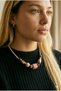 Handmade Pink Ceramic Balls Detailed and Leather Corded Special Design Necklace - 2