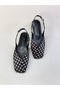 Bianca Women's Square-Cut Polka Dot Satin Open-Back Buckle Detailed Elegant and Stylish Daily Ballet Flats - 4