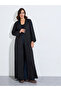 Linen Abaya With Wide Sleeve Cuff - 3