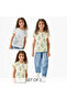 Pack of 2 Round Neck Short Sleeves T-shirt with Floral Print