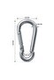 Pack Of 8, 1.5 inch Galvanized Steel Carabiner Clips, Silver, Spring Snap Hook for Dog Leash, Hammock, Aerial Yoga, Gym Pulldown Attachment, Heavy Duty - 3