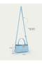 Women's Box Model Leather Handle Zippered Crossbody Handbag and Shoulder Bag - 3