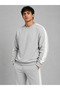 Men's Striped 0-Collar Sweatshirt