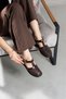 Willow Women's Genuine Leather Laser Cut T-Strap Comfortable Sandals - 2