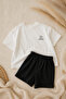 Unisex Kids Mini Sun Printed Oversize T-Shirt Shorts Summer Set 1-5 Years - 4