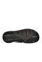 Black Genuine Leather Men's Flat Slippers - 5