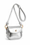 Women's Lina Mini Size Strap Covered Crossbody Bag - Silver