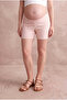 Maternity Sand Beige Viscose Blended Shorts Paloma - 3