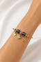 Royal Clover Heart Gold Charm Cable Bracelet - 4