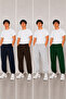 4-Piece Men's Rubberized Trackpants
