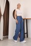 Elastic Waist Palazzo Trousers Blue - 3