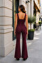 Comfortable and Trendy Chain Strap Crepe Crop Top & Pants Set - 2