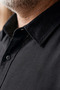Men's Large Size Short Sleeve Pocketless Linen Shirt 11310 Black - 3