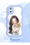 iPhone XS Compatible Case Camera Protector Blue Silicone Couple Phone Case Girl Pattern - 2