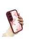 Tecno Camon 40 Compatible Case Camera Protector Burgundy Silicone Couple Phone Case Floral Pattern - 2