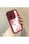 Xiaomi Mi 13t Pro/Mi 13t Compatible Case Camera Protector Burgundy Silicone Couple Phone Case Floral Pattern - 2