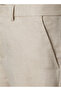 Slim Fit Linen Blend Flexi Waist Formal Trousers - 2