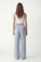 Blue Striped Wide Leg Trousers - 6