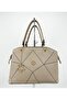 Mother Women's Geometric Embroidered Hand and Shoulder Bag with 2 Compartments, Removable Long Strap and Back Pocket - 5