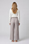 Women's Cotton Woven Pajama Bottoms with Elastic Waist and Tie, Wide Leg, Comfortable Cut, Single Bottom - 3