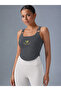 Women's White Overbust Lace up Long Sleeve Crop - 4