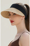 Women's Straw Visor Tennis Beach Hat with Adjustable Band