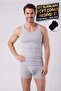 Men's Socks Gift Set of 2 Cotton Lycra 1 Gray Boxer and 1 Gray Undershirt Set
