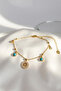 Steel Anklet with Dangle Detail, Natural Stone Anklet Models, Adjustable - 3