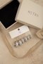 Silver Colored Zircon Stone Curved 6-Piece Hoop Earring Set - 3
