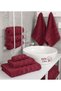 Safi Plus Towel Set Luxury Hotel Quality 600 GSM Genuine Combed Cotton, Super Soft & Absorbent Family Bath Towels 6 Piece Set - 2 Bath Towels, 2 Hand Towels, 2 Washcloths - Bordeaux - 3