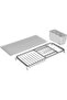 Dish Drying Rack with Cutlery Basket - Small Light Grey - 2