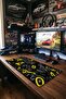 Yellow Gray Black Doodle Pattern 40X90 cm Gaming Mousepad Non-Slip Base Large Size Mousepad - 2