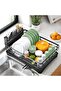 Dish Drying Rack - Stainless Steel Dish Rack for Kitchen Counter, Large-Capacity Dish Drainer with Cutlery Holder, Kitchen Organizer for Dishes, Spoons and Forks, Black - 8