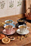 Handmade Ceramic Elegant Daisy Pattern Coffee Cup with Saucer - 3
