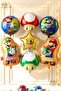 Super Mario Balloon Set 7 Pieces Mario and Luigi Foil Balloons