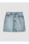 Indigo Regular Fit Mini Jean Skirt - 4