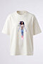 Leeloo Fifth Element Design Printed Oversize White T-Shirt