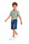 Boys' Short Sleeve Shirt and Denim Shorts Set - 6