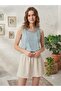 Embroidered Muslin Strap Blouse - 2