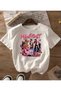 Powder Pink Girls' Kids Manifest Design Cotton T-Shirt