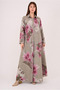 Park Moda Spring Floral Patterned Long Italian Linen Shirt Dress - 2