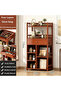 FFD 4-Tier Bamboo Storage Rack with Drawer - Freestanding Bookshelf & Organizer Cabinet for Home Office, 90kg Load Capacity, 52x30x110cm - 2