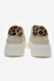 Women's Sneaker Thick Sole Casual Shoes Real Leather Fr 256007 Beige - 5