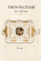 Stylish Hand-Embroidered Rosewood Model Tea and Coffee Presentation Tray with Handle 51 X 33 cm - 3